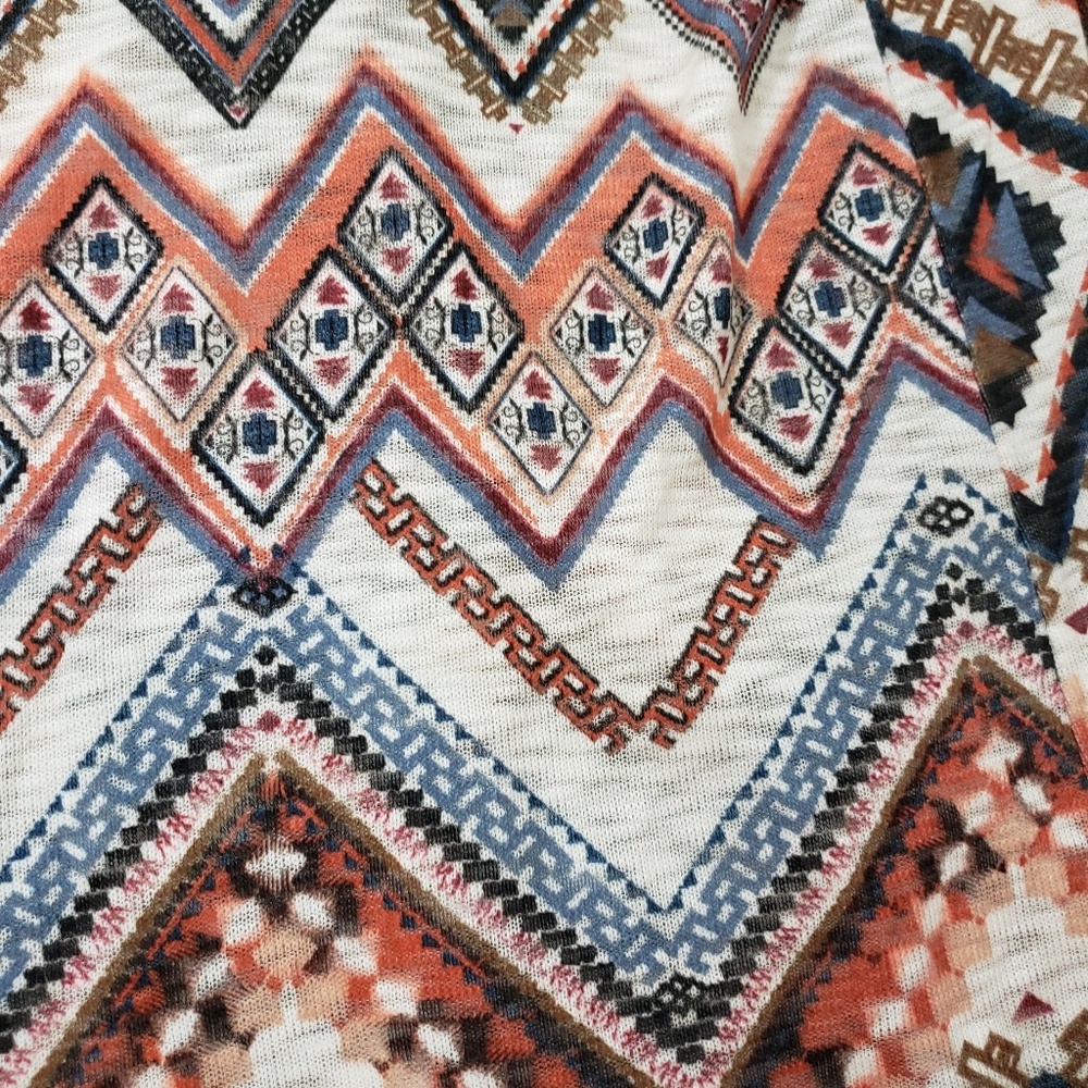 Tribal print boho kimono cardigan sz XLarge - Picture 2 of 7